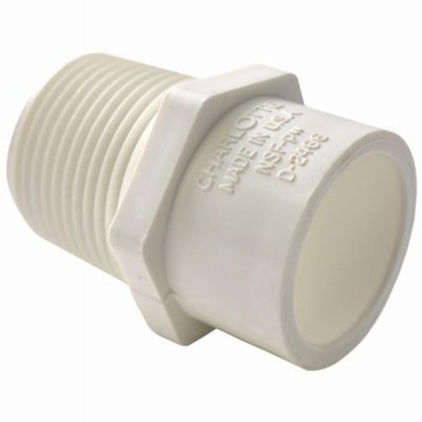 Charlotte Pipe And Foundry 1Slipx114 MIP Adapter PVC 02110  1000HA
